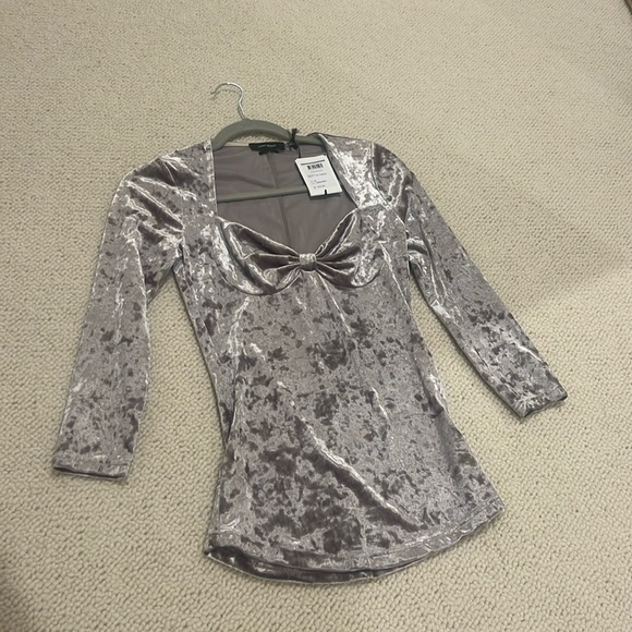 Isabel Marant Tops - Isabel Marant velvet top in snow gray